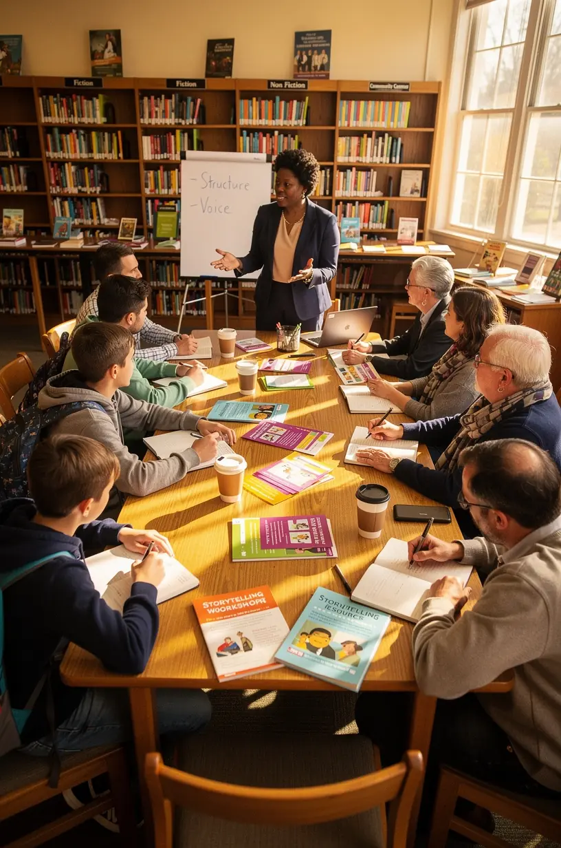 Close-up of a local resident sharing a personal story in a community meeting setting.